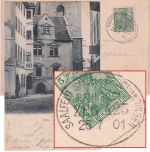 DR - Saalfeld Grossheringen Bahnpost Zug 425 AK Jena Burgkeller n. Hamburg