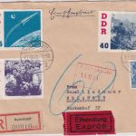 DDR - 40 Pfg. Sowjet-Kosmonaut u.a. Einschreiben-Eilbrief-LAND ! Rudolstadt 1961