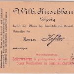 DR - 3 Pfg. Ziffer Drucksachenkarte/Vertreteravis Leipzig - Crimmitschau 1887