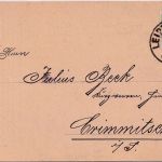 DR - 3 Pfg. Ziffer Drucksachenkarte/Vertreteravis Leipzig - Crimmitschau 1887