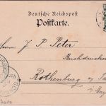 DR - 5 Pfg Germania/Reichspost Perfin "GB" Firmenkarte KOS Leipzig-Plagwitz 1900