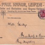 DR - Leipzig 1907 Firmenbrief (2 illustr. Briefbögen) n. Bisdorf