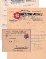 DR - Leipzig 1907 Firmenbrief (2 illustr. Briefbögen) n. Bisdorf