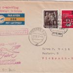 DDR - Leipzig 1957 Sonderflug Leipzig-Zwickau Etappe Dresden Luftüpstbrief
