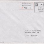 BRD - Leipzig 11.10.96 ABAS-Einschreibebrief n. Berlin + Aufg.schein/Quittung