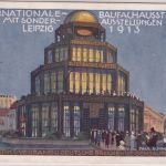 DR - Lützschena 1913 Sonderkarte Baufachausstellung Leipzig n. GEORGIEN (Tiflis)