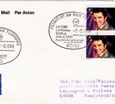BRD - 2x60 Pfg. Jugend/Elvis Presley LH-Erstflug Frankfurt Leningrad 7.5.88