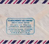 Argentinien - 10 P. Kakteen u.a. Luftpostbrief n. DÄNEMARK 1960 Weiterleitung