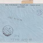 Argentinien - 20 P. Freimarke u.a. Luftpost-Eilbrief Buenos Aires - München 1963