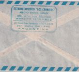 Argentinien - 2x3+5 P. Freimarken Luftpostbrief n. DÄNEMARK 1961 Weiterleitung