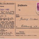 DR - 6 Pfg. AH Frachtgutbenachrichtigung/Karte Dahlen (Sachs) - Bortewitz 1944