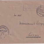 DR - Kreudnitz ü. Borna Landpost-Ra2 Frei d. Ablösung/Flak-Rgt. 13 Brief 1939
