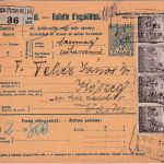 Ungarn/Slowakei - 10 F. Paketkarte + Zusatz Vaga (Pozsony) - Köszeg 1918