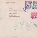 Bolivien - 2x2 B. Flugpostausgabe u.a. Einschreibebrief La Paz - Oruro 1948
