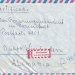 Chile - 4x8,50 P. General O'Higgins Luftpost-Einschreibebrief Santiago 1979