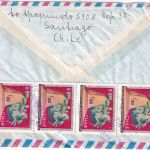 Chile - 4x8,50 P. General O'Higgins Luftpost-Einschreibebrief Santiago 1979