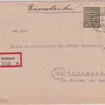 SBZ/Sachsen - 12+30 Pfg. Wappen Einschreibebrief Delitzsch - Rosenheim 1946