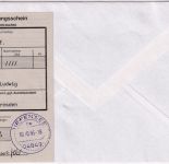 BRD - 450 Pfg. SWK Einschreibebrief Tiefensee - Dresden 1995