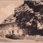Sachsen - Wermsdorf Gasthaus "Goldener Hirsch" sw-Foto-AK gelaufen 1966
