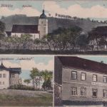Sachsen - Böhlitz Schankwirtschaft Jugendheim etc. farb. Mehrbild-AK 1922