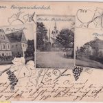 Sachsen - Langenreichenbach Gasthof Pfarrheim etc. sw-Mehrbild-AK 1900
