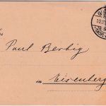 DR - 3 Pfg. K/A Drucksachenkarte/Reiseavis Gössnitz - Eisenberg 1892