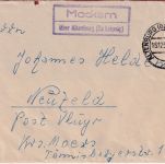 DDR - Mockern ü. Altenburg (Bz. Leipzig) Landpost-Ra2 Brief n. Neufeld 1958