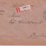 DR - Cottbus 2 1915 Heeressache/Einschreibebrief n. Berlin