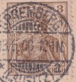 DR - 3 Pfg. Germania Perfin "S&S" Drucksachenkarte Spremberg - Waldmünchen 1908