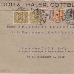 DR-Infla - 20 Mrd. Korbdeckel u.a. Brief (2.Gew.st.) Cottbus Sommerfeld 25.11.23