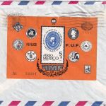 Mexiko - EFIMEX'68 5 P. Blockausgabe u.a. Luftpostbrief n. München 1968