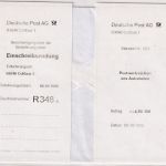 BRD - Cottbus 5.10.96 ABAS-Einschreibebrief n. Berlin + Aufg.schein/Quittung