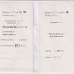 BRD - Cottbus 17.2.96 ABAS-Einschreibebrief n. Berlin + Aufg.schein/Quittung