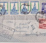 Peru - 5x10 C. Admiral Grau Einschreibebrief n. ÖSTERREICH Lima - Salzburg 1950