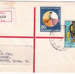 Papua New Guinea - 20 C Tennisspieler Einschreibebrief Relief No.4 (Boroko) 1966