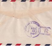 Panama - 5/8 C. Aero Überdruck + 1 C. Zwangszuschlag Luftpostbrief n. USA 1948