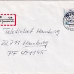 BRD - Spremberg NL 3 1994 Einschreibebrief (Selbstklebelabel) n. Hamburg