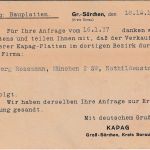 DR - Gross-Särchen 1937 3 Pfg. AFS "KAPAG Isolierbau" Drucksachenkarte