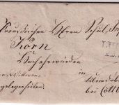 Preussen - Luckau 22. FEBR L2 Dienstbrief Tornow - Klein-Döbbern b. Cottbus 1829