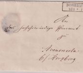Preussen - 1 Sgr. Adler Brief Ra2 Dobrilugk 9/1 n. Arensnesta b. Herzberg 1865