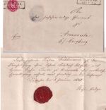 Preussen - 1 Sgr. Adler Brief Ra2 Dobrilugk 9/1 n. Arensnesta b. Herzberg 1865