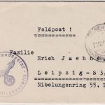 DR - Lönnewitz 2 ü. Falkenberg Poststelle I Feldpostbrief n. Leipzig 1940