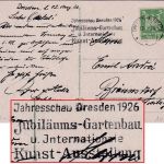 DR - Dresden Jahresschau 1926 Masch.werbestpl. Karte n. Bräunsdorf 1926