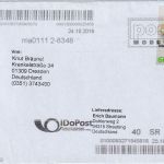 BRD - Dresden Privatpost "Post modern" 60 C. Kinderschutzprojekt Brief 2016
