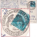 DDR - Bärenfels ü. Kipsdorf Poststelle I Handwerbestempel Karte n. Leipzig 1955