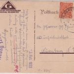 Sachsen - Glashütte Dt. Präszisions-Uhrenfabrik sw-Merhbild-AK gelaufen 1923