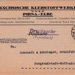 DR-Infla - 2 M. Posthorn illustr. Firmendrucksachenkarte Pirna 21.11.22