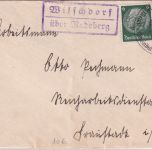 DR - Wilschdorf ü. Radeberg Landpost-Ra2 Brief n. Fraustadt 1938