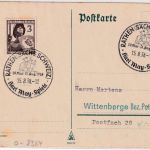 DR - Rathen Karl May Spiele 1938 Handwerbestempel Drucksachenkarte n Wittenberge
