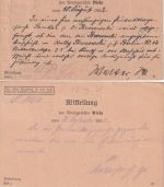 DR-Infla - Riesa 1921/22 2 Dienstpostkarten - 1x Weiterleitung